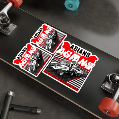 Asians PUSHING ASIANS Racing-Themed Vinyl Decals FREE SHIPPING